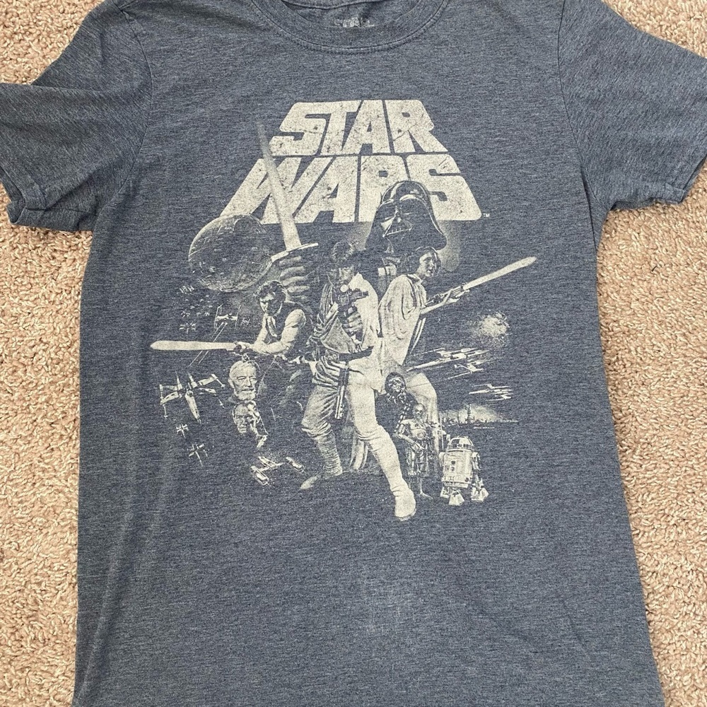 Star Wars Gray Graphic T-Shirt Small